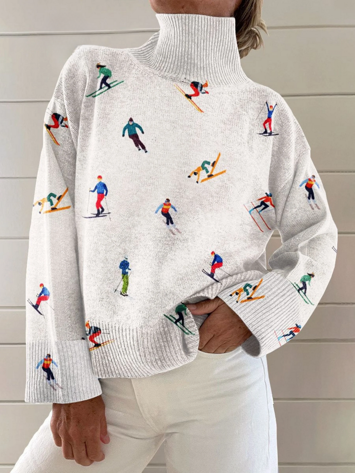 June | Vintage yarn ski pattern winter sweater