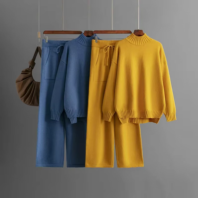 Briar® | Elegant Set with Long-Sleeve Blouse and Straight Pants