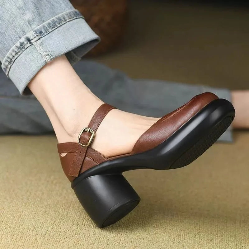 Tatum® | Vegan Leather Orthopedic Peeptoe Shoes